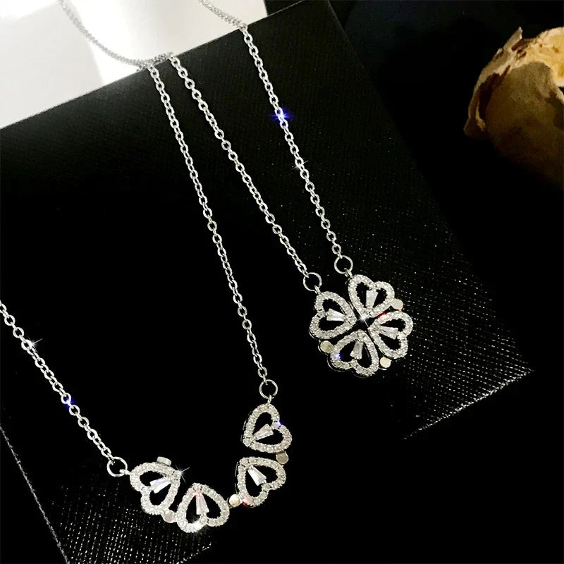 Collana Cuore Quadrifoglio Apribile