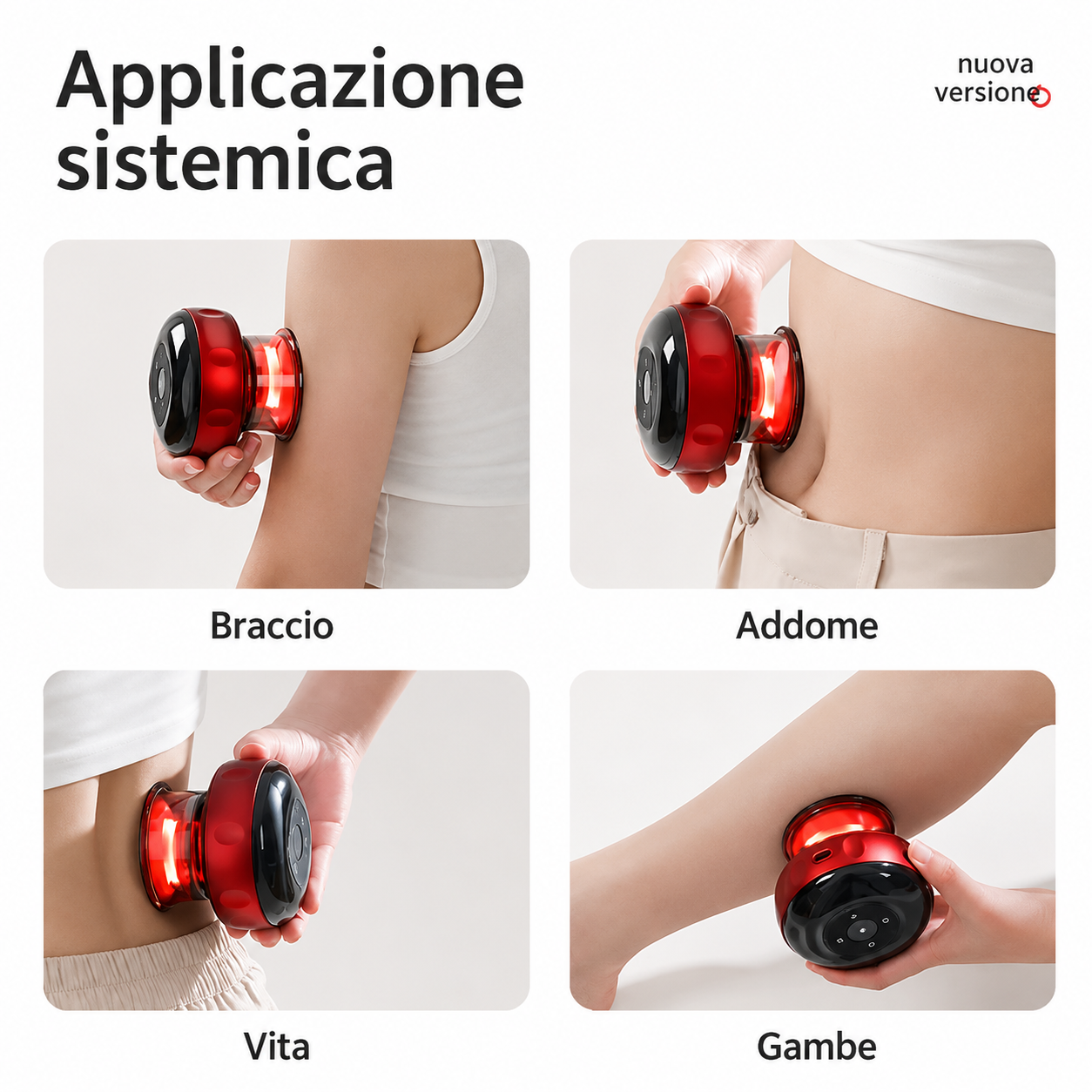 Massaggiatore Anti-cellulite Calore e Ventosa
